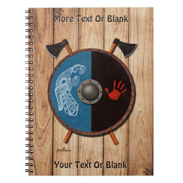 Viking Shield and Axes Notebook (Front)