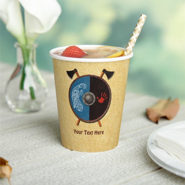 Viking Shield and Axes Paper Cups (Insitu)