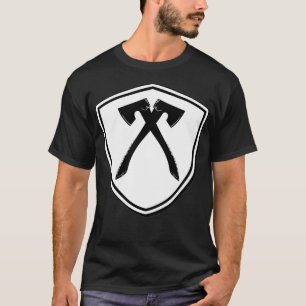 Viking Shield Axe Throwing Vintage Graphic T-Shirt