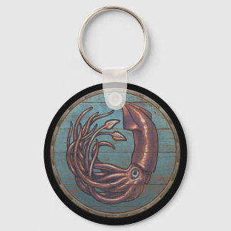 Viking Shield Keychain - Kraken
