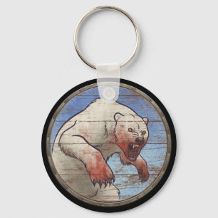 Viking Shield Keychain - Polar Bear