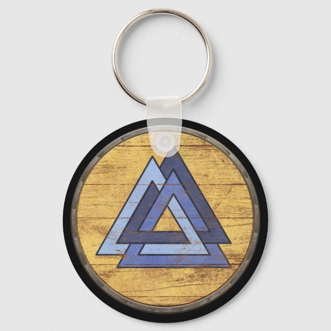 Viking Shield Keychain - Valknut (Front)