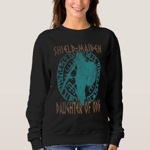 Viking Shield Maiden Lagherta Warrior Vegvisir Vik Sweatshirt