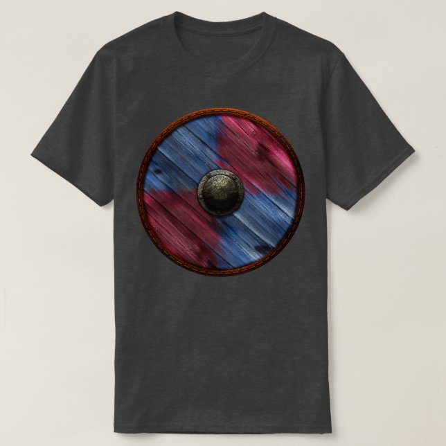 Viking Shield quarters red blue T-Shirt (Design Front)