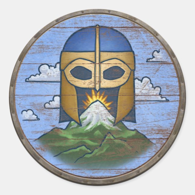 Viking Shield Sticker - Valhalla (Front)