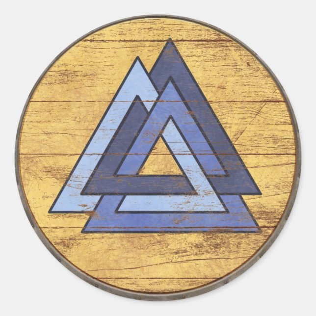 Viking Shield Sticker - Valknut (Front)