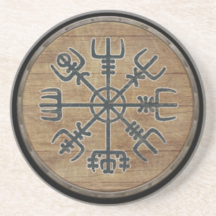 Viking Shield - Vegvísir Coaster