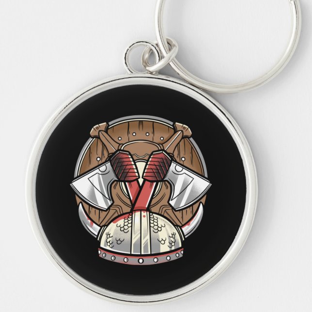 Viking Shield - Warrior Logo Key Ring (Front)