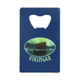 Viking Ship And Northern Lights