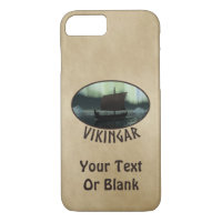 Viking Ship And Northern Lights