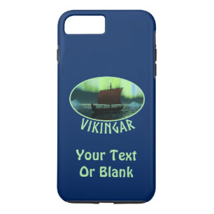 Viking Ship And Northern Lights iPhone 8 Plus/7 Plus Case