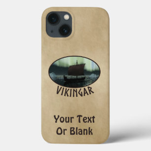 Viking Ship And Northern Lights iPhone 13 Case