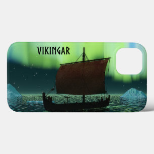 Viking Ship And Northern Lights iPhone 13 Case