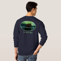Viking Ship And Northern Lights
