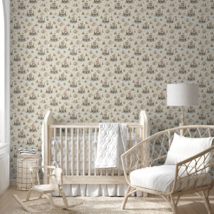 Viking Ship Baby Nursery Wallpaper