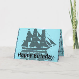 Viking Ship Birthday Card