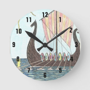 VIKING SHIP clock