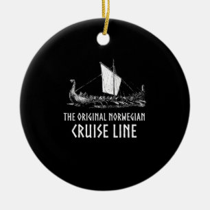 Viking Ship Cruise Line Odin And Valhalla Ceramic Ornament