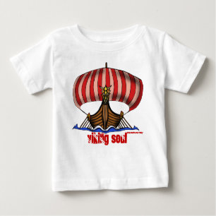 Viking ship funny baby t-shirt