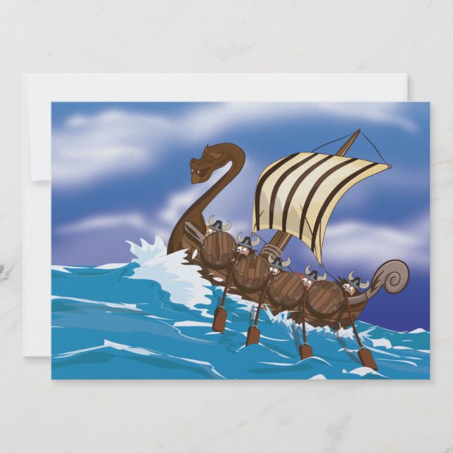Viking Ship Invitation (Front)