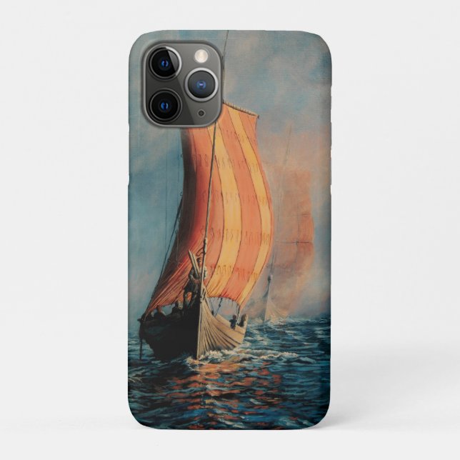 Viking ship/long boat in sail on ocean  Case-Mate iPhone case (Back)