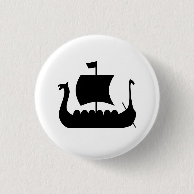 Viking Ship Pictogram Button (Front)
