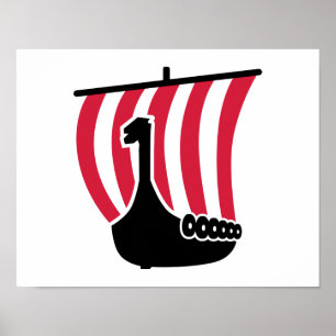 Viking ship poster