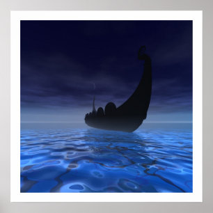 VIKING  SHIP POSTER