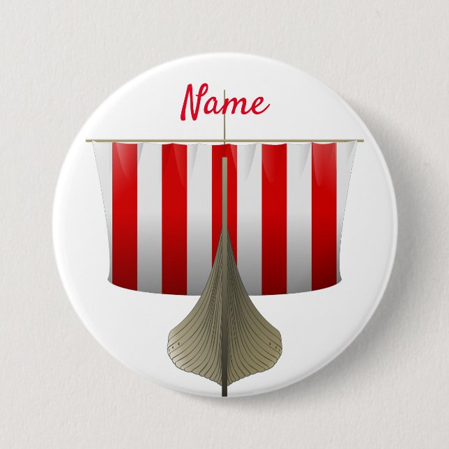 Viking Ship Sailing Thunder_Cove 7.5 Cm Round Badge (Front)