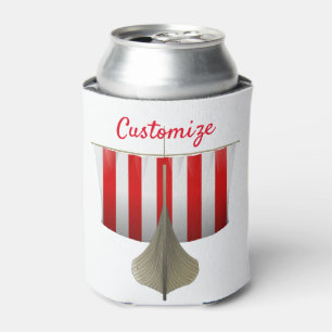 Viking Ship Sailing Thunder_Cove Can Cooler