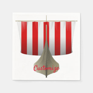 Viking Ship Sailing Thunder_Cove Napkin