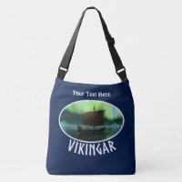 Viking Ship Under Northern Lights