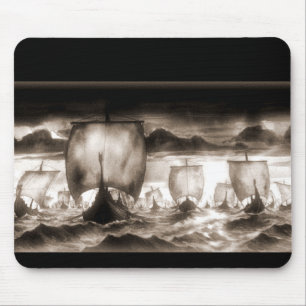 VIKING SHIPS MOUSE PAD
