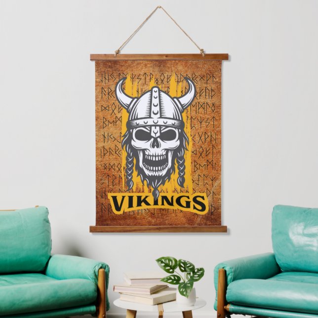 Viking Skeleton Hanging Tapestry (Living Room)