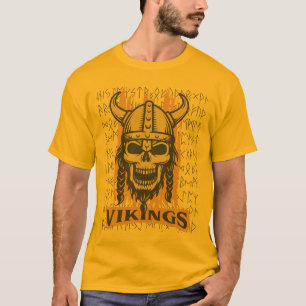 Viking Skeleton Orange T-Shirt