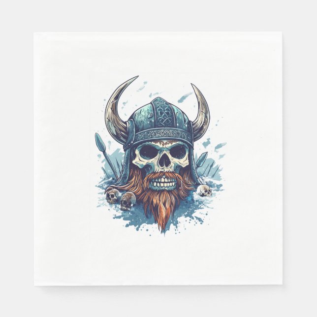 Viking Skull Berserker Napkin (Front)