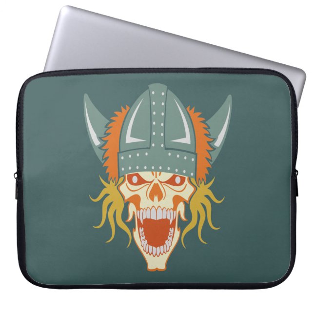 VIKING skull custom laptop sleeve (Front)