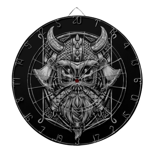 Viking Skull Dartboard (Front)