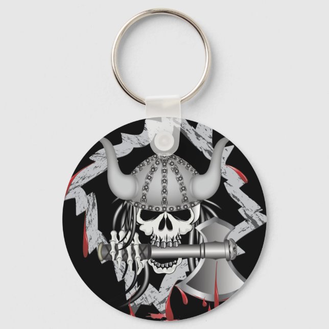 Viking Skull Key Ring (Front)