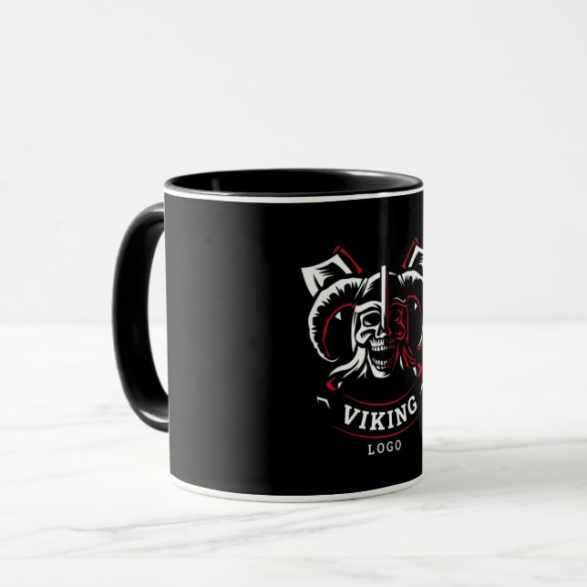 "Viking Skull Logo with Axes" Mug (Front Left)
