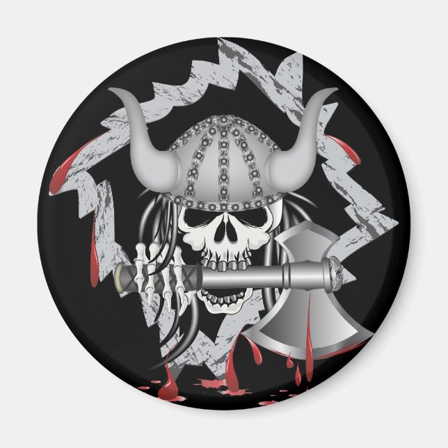Viking Skull Magnet (Front)