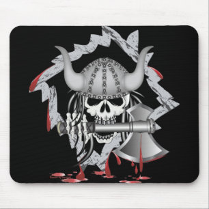 Viking Skull Mouse Pad