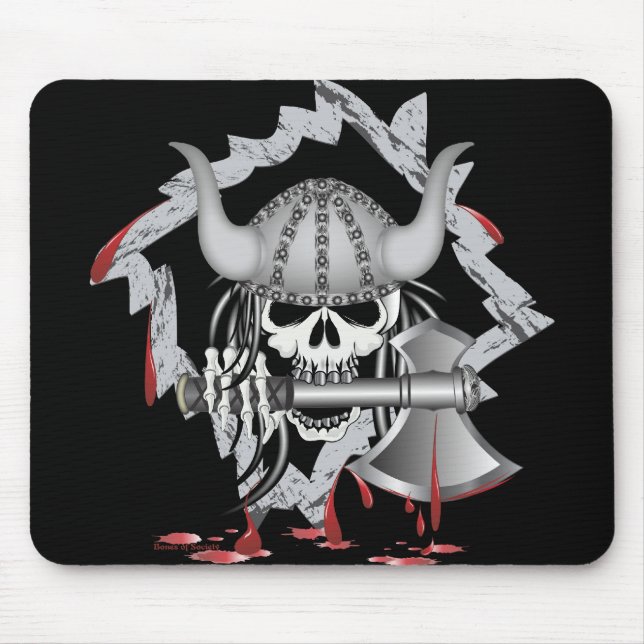 Viking Skull Mouse Pad (Front)