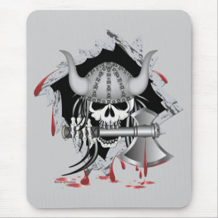 Viking Skull Mouse Pad