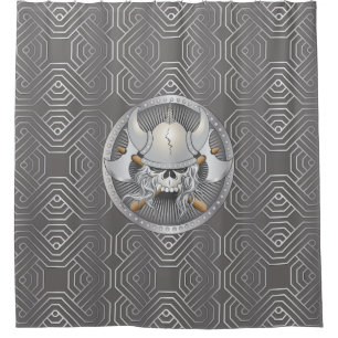 Viking Skull Shower Curtain