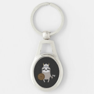 Viking Sloth with helmet Key Ring