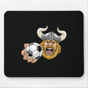 Viking Soccer Byll Cartoon Character Man Mouse Pad