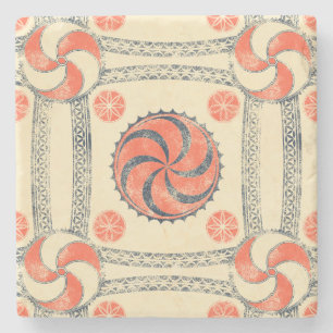 Viking Solar Shield: Ancient Norse Sun Amulet Stone Coaster