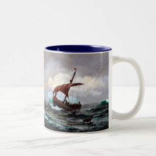 Viking Summer Greenland Coast Circa Year 1000 Two-Tone Coffee Mug
