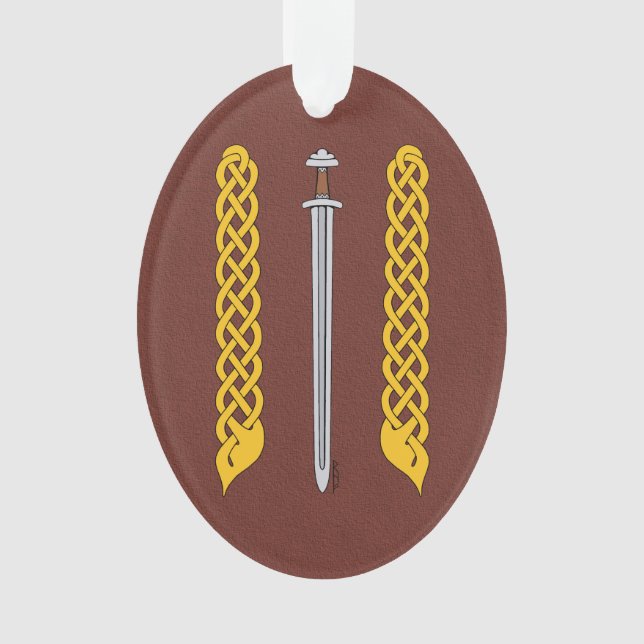 Viking Sword and Plaitwork Ornament (Front)